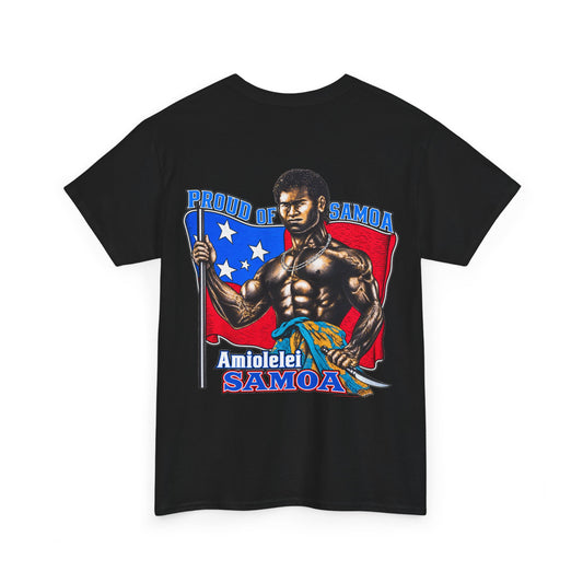 Samoan Strength Proud of Samoa Amiolelei Samoa Unisex Heavy Cotton Tee