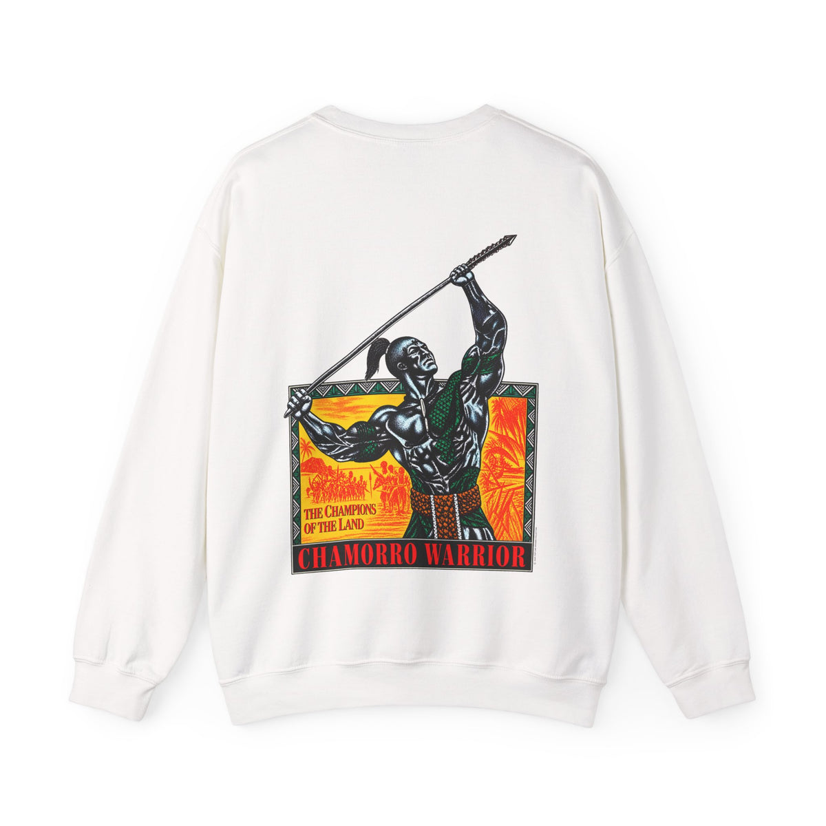 Chamorro Warrior Guam The Champions Of The Land Unisex Heavy Blend™ Crewneck Sweatshirt