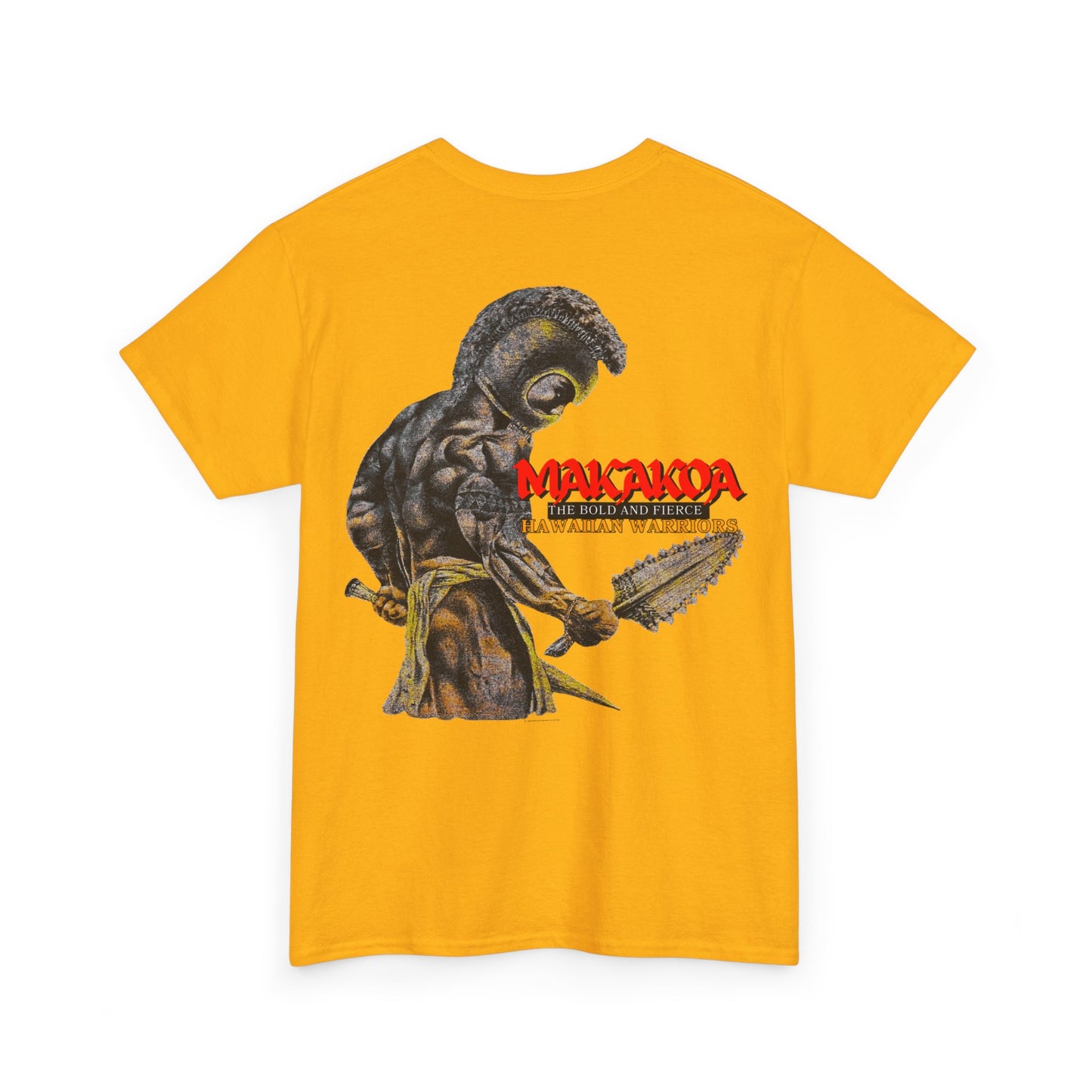 Hawaiian Strength Makakoa The Bold and Fierce Hawaiian Warriors Vintage Design 90s New Print T-shirt Unisex Heavy Cotton Tee