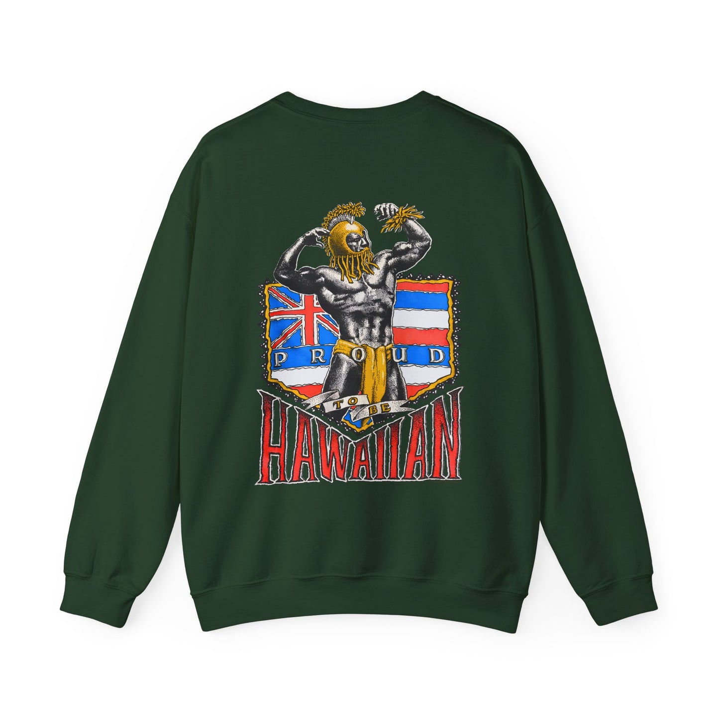 Hawaiian Strength Proud To Be Hawaiian Vintage Design 90s New Print Unisex Heavy Blend™ Crewneck Sweatshirt
