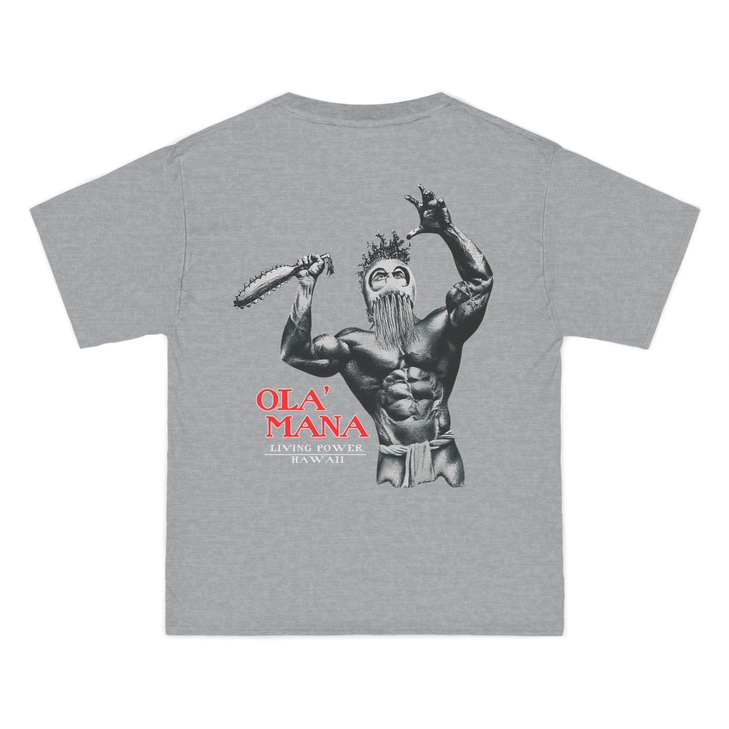 Hawaiian Strength Living Power Hawaii Ola' Mana Vintage Design 90s New Print Beefy-T®  Short-Sleeve T-Shirt