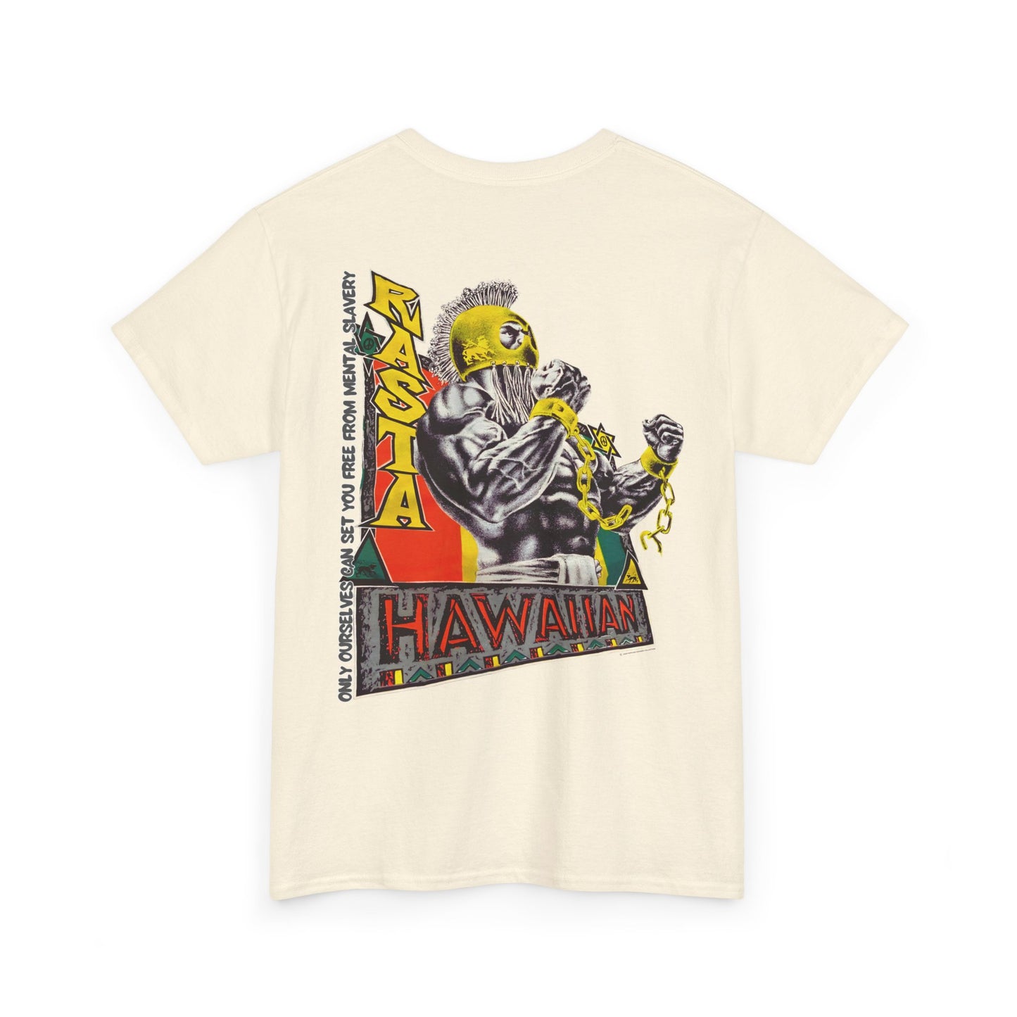 Hawaiian Strength Hawaiian Rasta Vintage Design 90s New Print T-shirt Unisex Heavy Cotton Tee