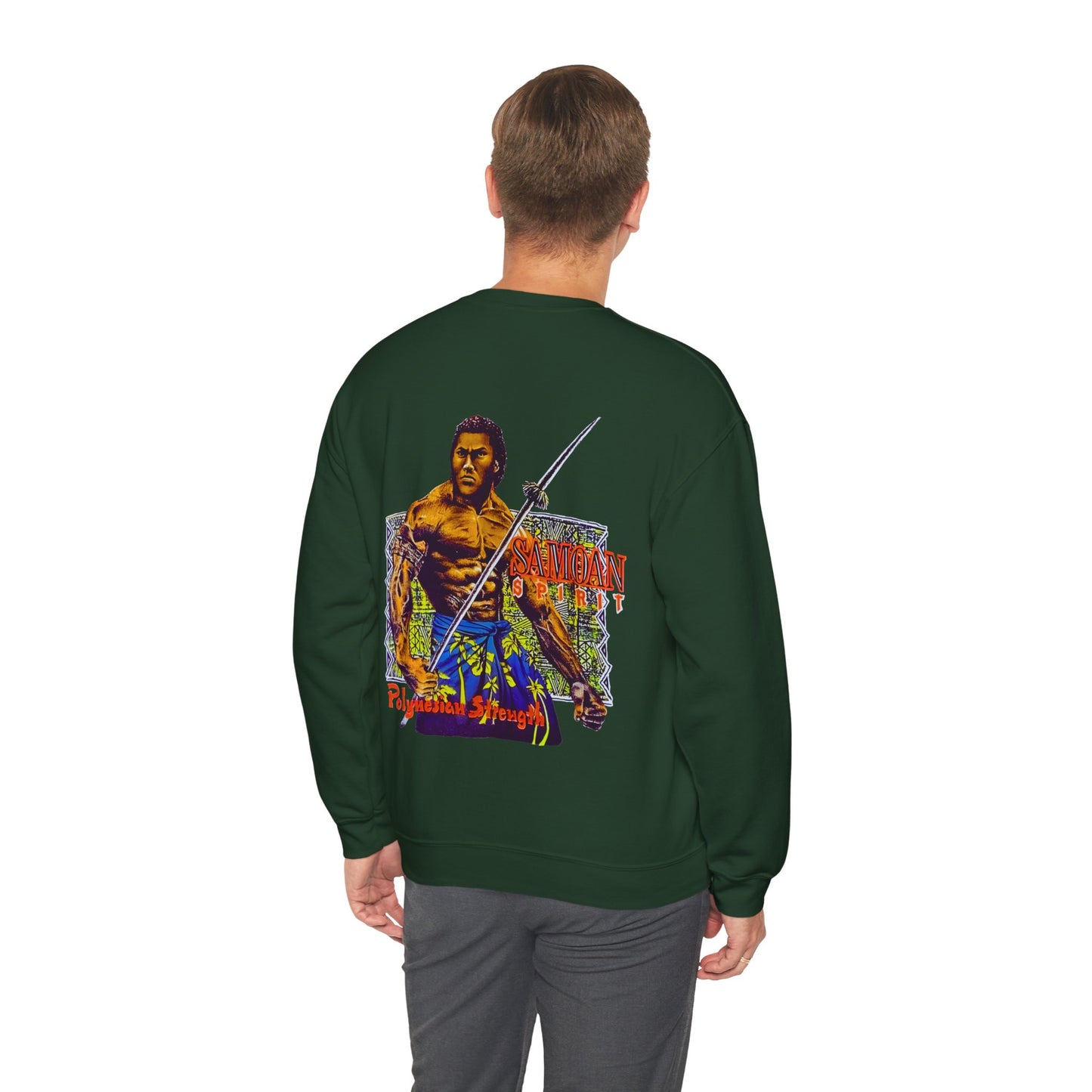 Samoan Strength Samoan Spirit Polynesian Strength Vintage Design 90s New Print Unisex Heavy Blend™ Crewneck Sweatshirt