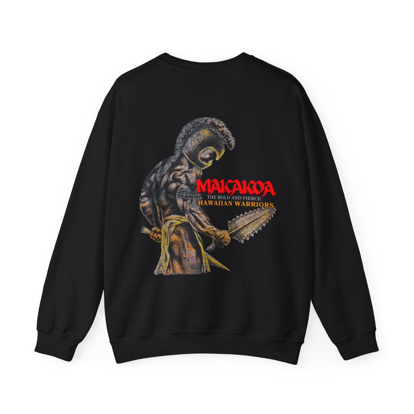 Hawaiian Strength Makakoa The Bold and Fierce Hawaiian Warriors Vintage Design 90s New Print Unisex Heavy Blend™ Crewneck Sweatshirt