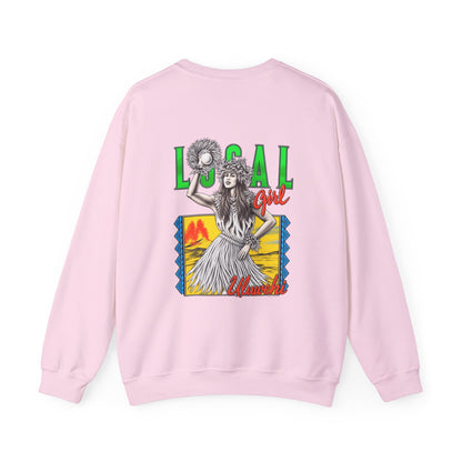 Hawaiian Strength Local Girl Uluwehi Unisex Heavy Blend™ Crewneck Sweatshirt