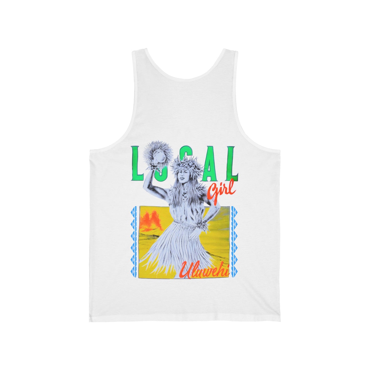 Hawaiian Strength Local Girl Uluwehi Vintage Design 90s New Print Unisex Jersey Tank