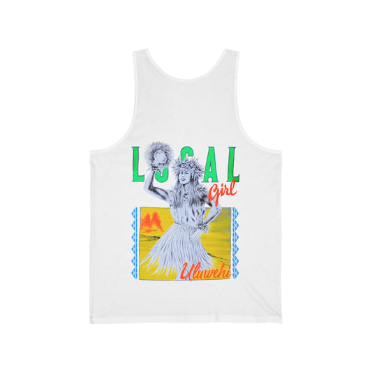 Hawaiian Strength Local Girl Uluwehi Vintage Design 90s New Print Unisex Jersey Tank