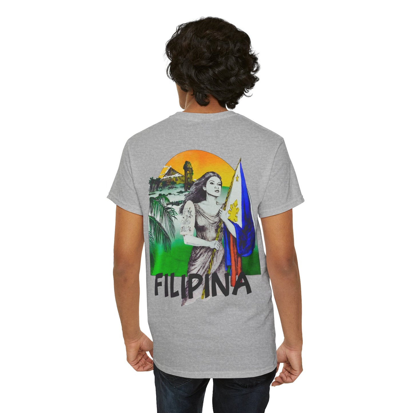 Filipino Strength Filipina Vintage Design 90s New Print Unisex Heavy Cotton Tee