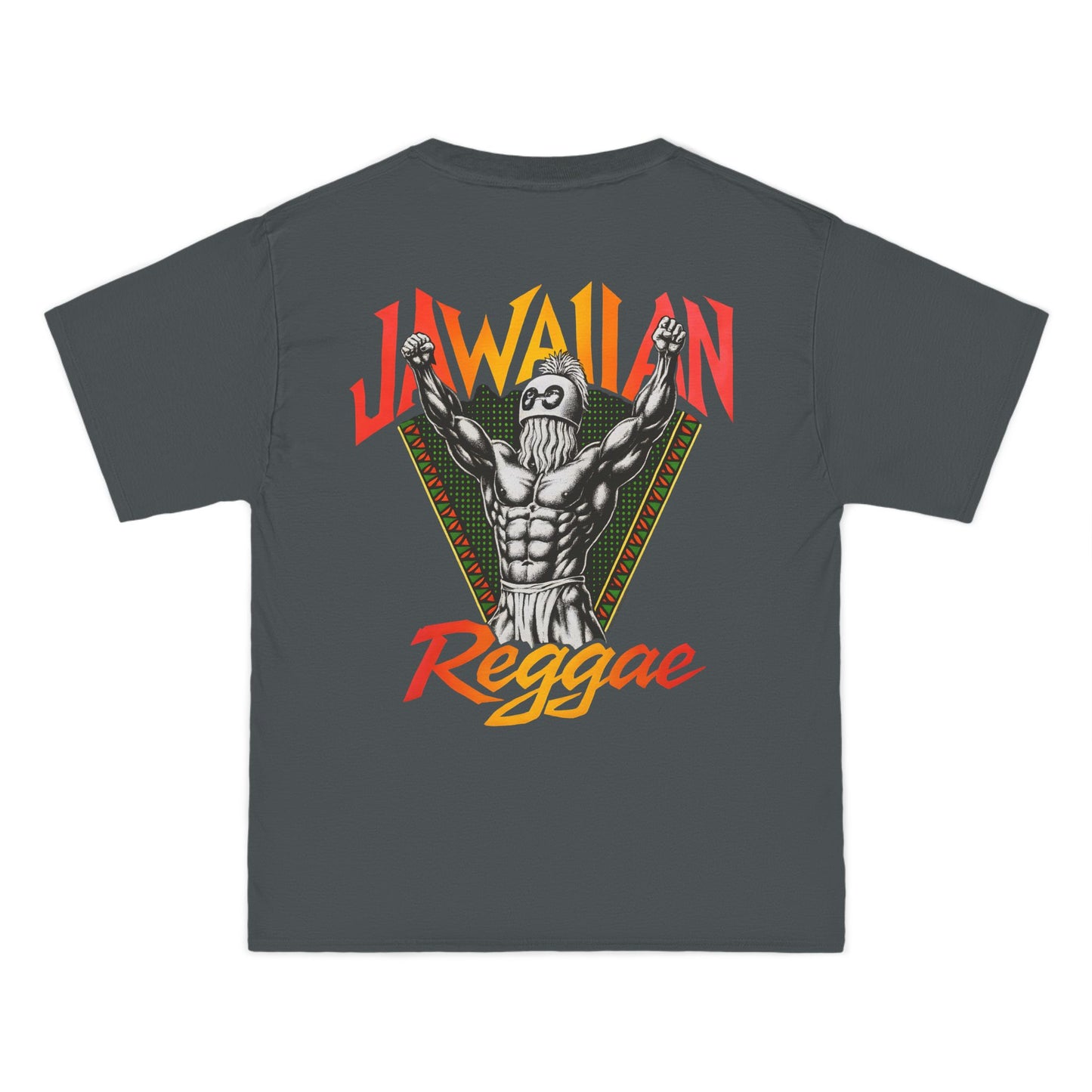 Jawaiian Strength Jawaiian Reggae Vintage Design 90s New Print Beefy-T®  Short-Sleeve T-Shirt