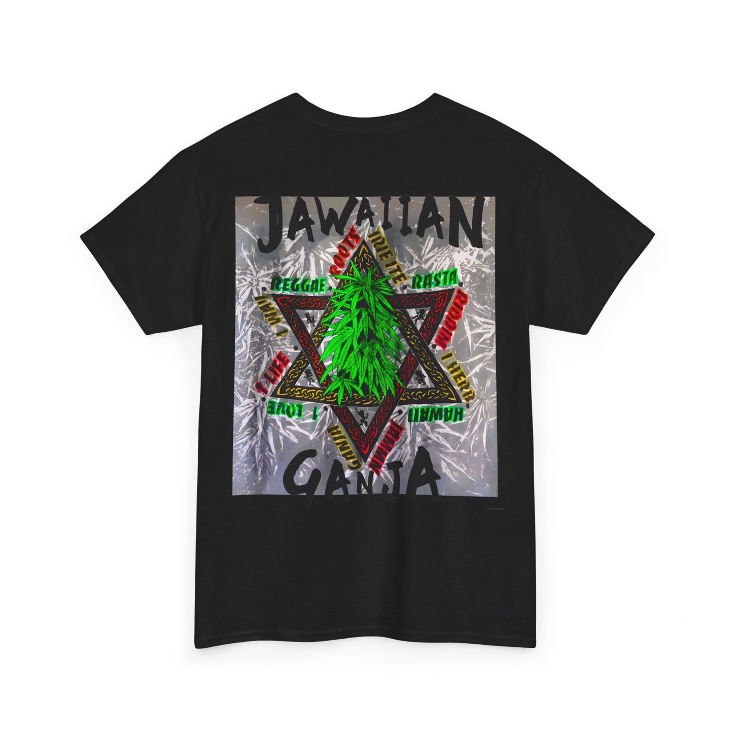 Jawaiian Strength Jawaiian Ganja Vintage Design 90s New Print T-shirt Unisex Heavy Cotton Tee