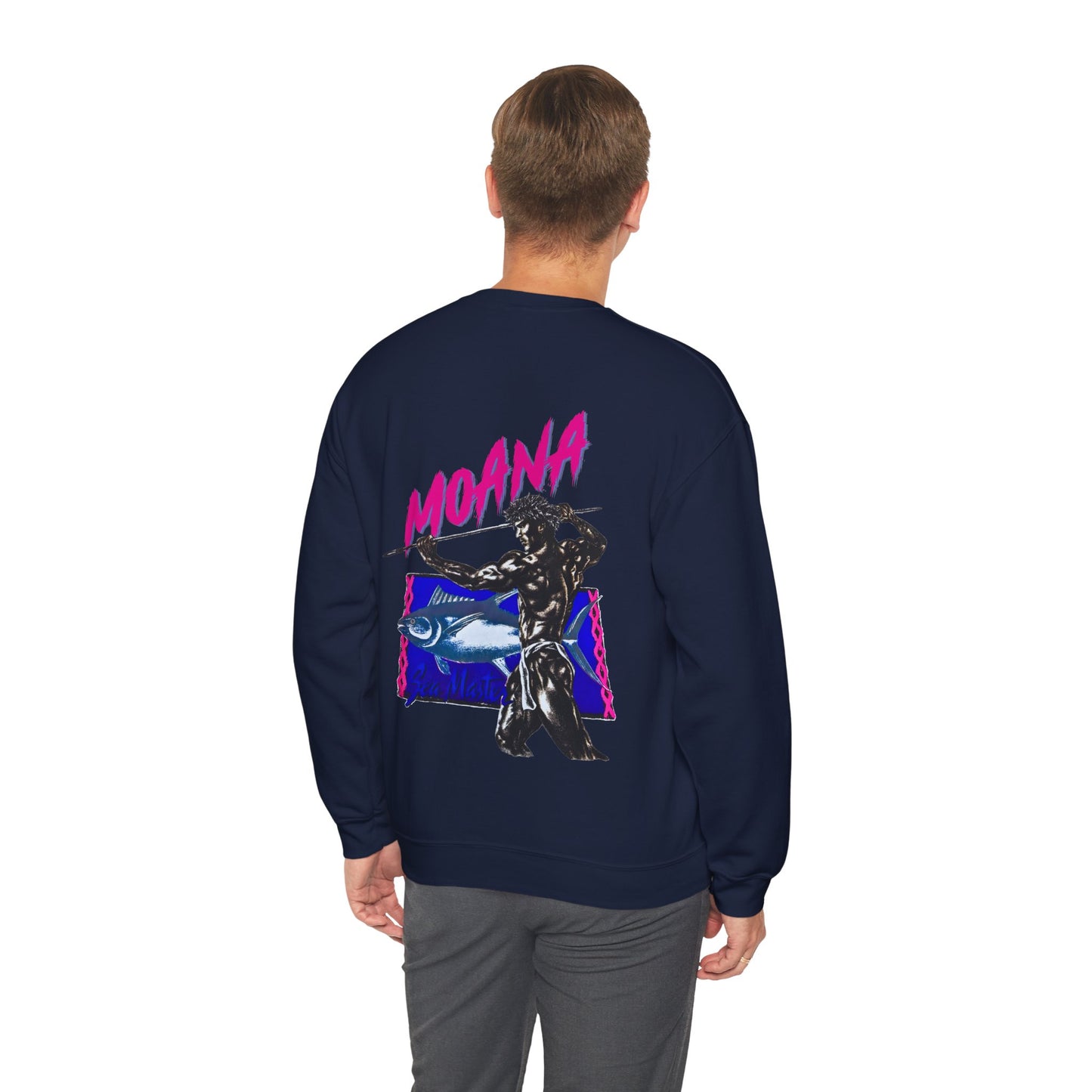 Hawaiian Strength Moana Sea Master Vintage Design 90s New Print Unisex Heavy Blend™ Crewneck Sweatshirt