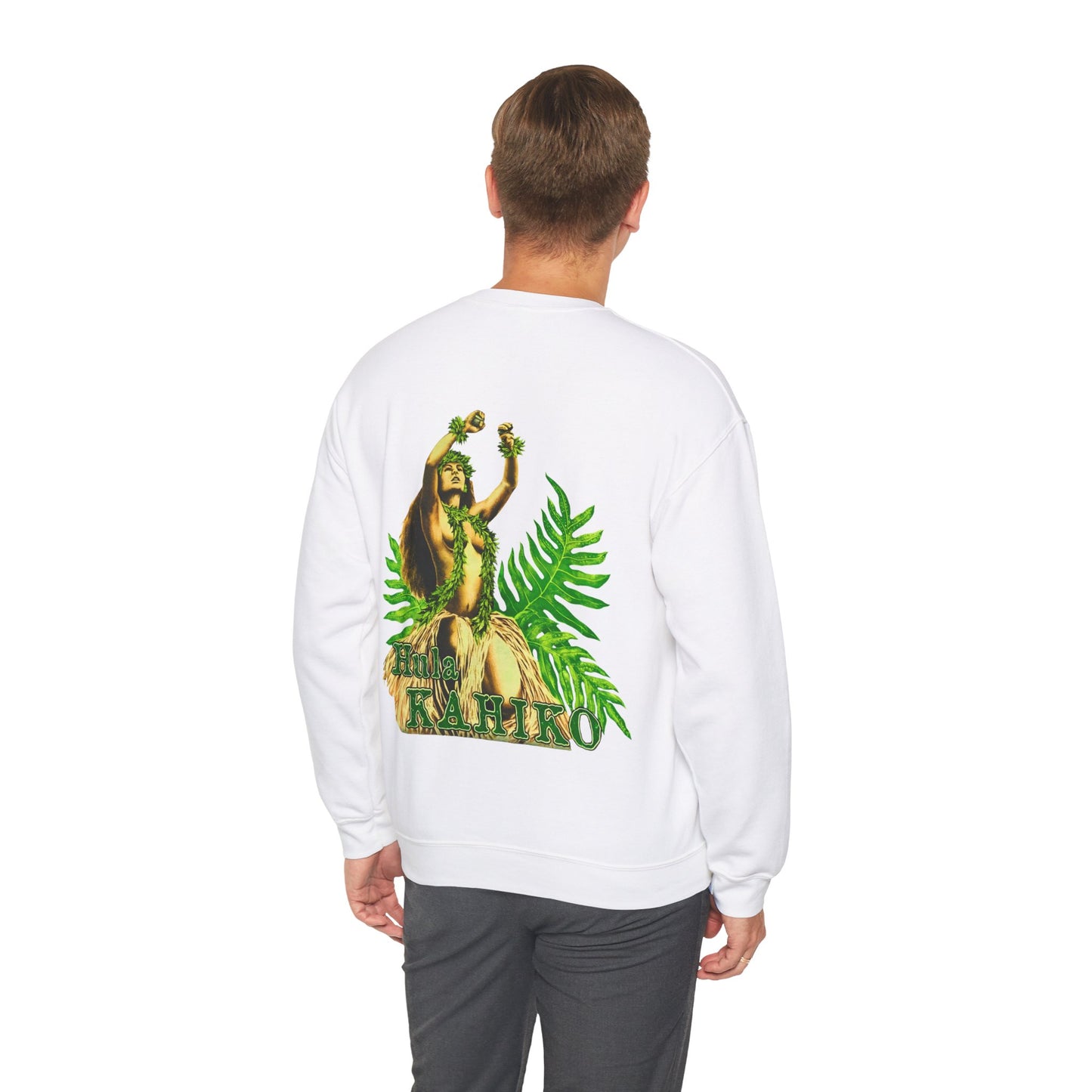 Hawaiian Strength Hula Kahiko Vintage Design 90s New Print Unisex Heavy Blend™ Crewneck Sweatshirt