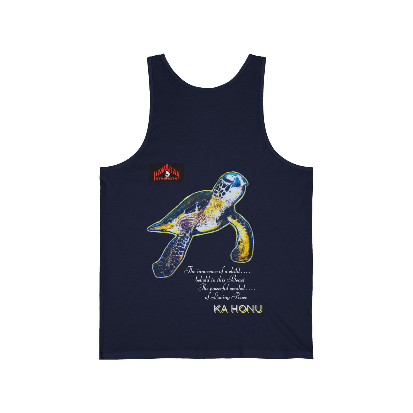 Hawaiian Strength Ka Honu Vintage Design 90s New Print Unisex Jersey Tank