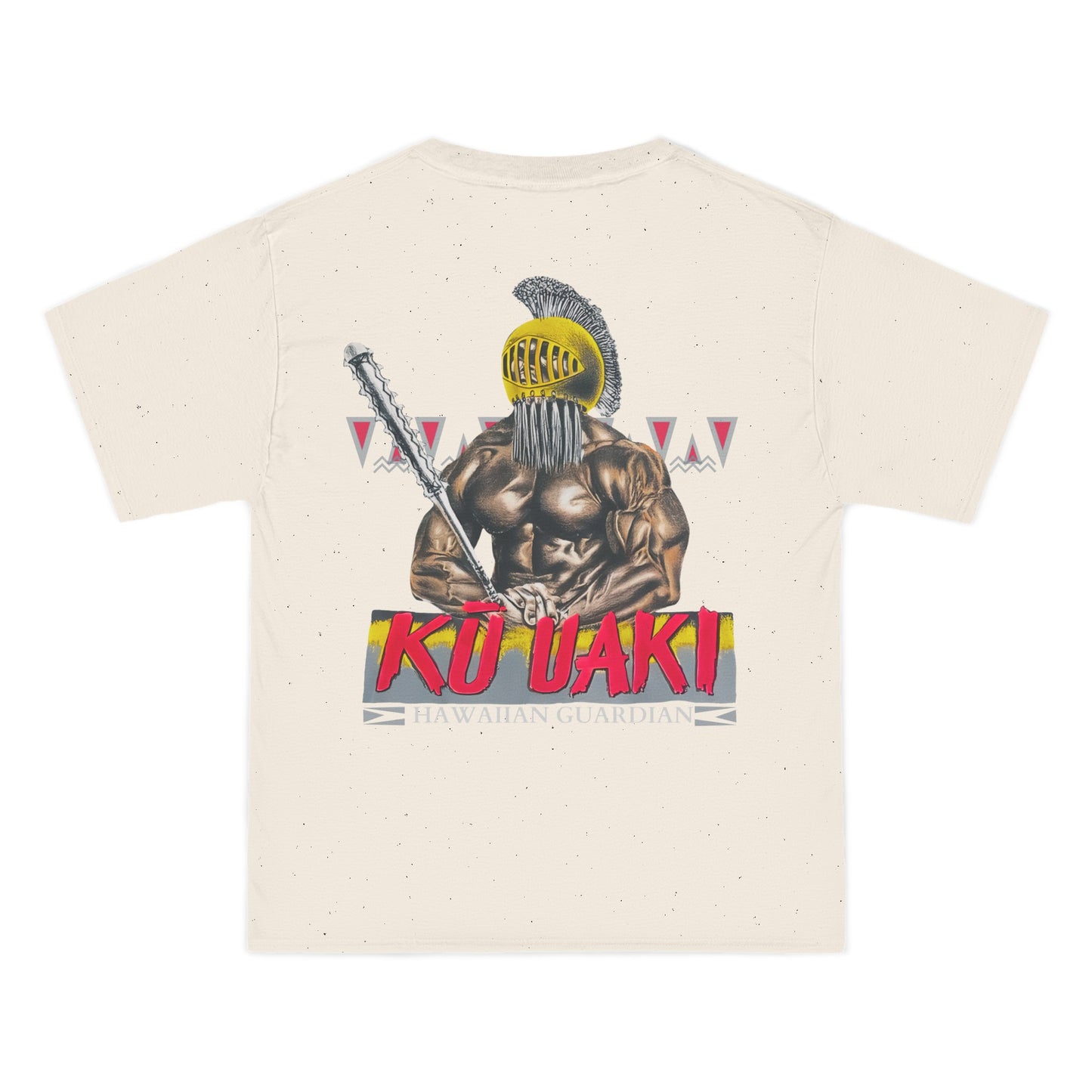 Hawaiian Strength Hawaiian Guardian Ku Uaki Vintage Design 90s New Print Beefy-T®  Short-Sleeve T-Shirt