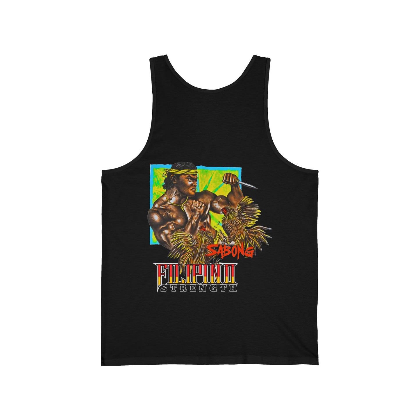 Filipino Strength Sabong Vintage Design 90s New Print Unisex Jersey Tank