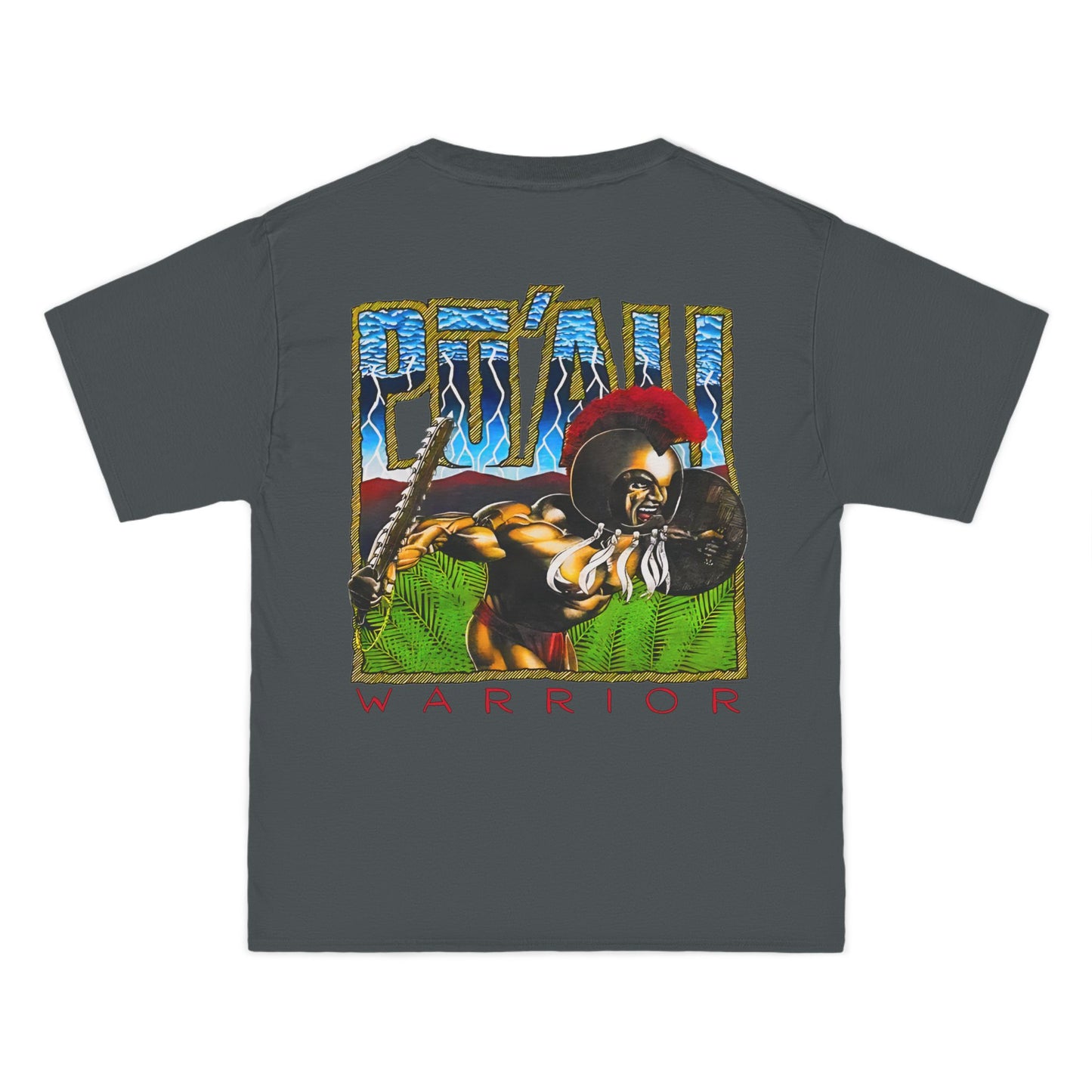 Hawaiian Strength Pu'ali Warrior Vintage Design 90s New Print Beefy-T®  Short-Sleeve T-Shirt