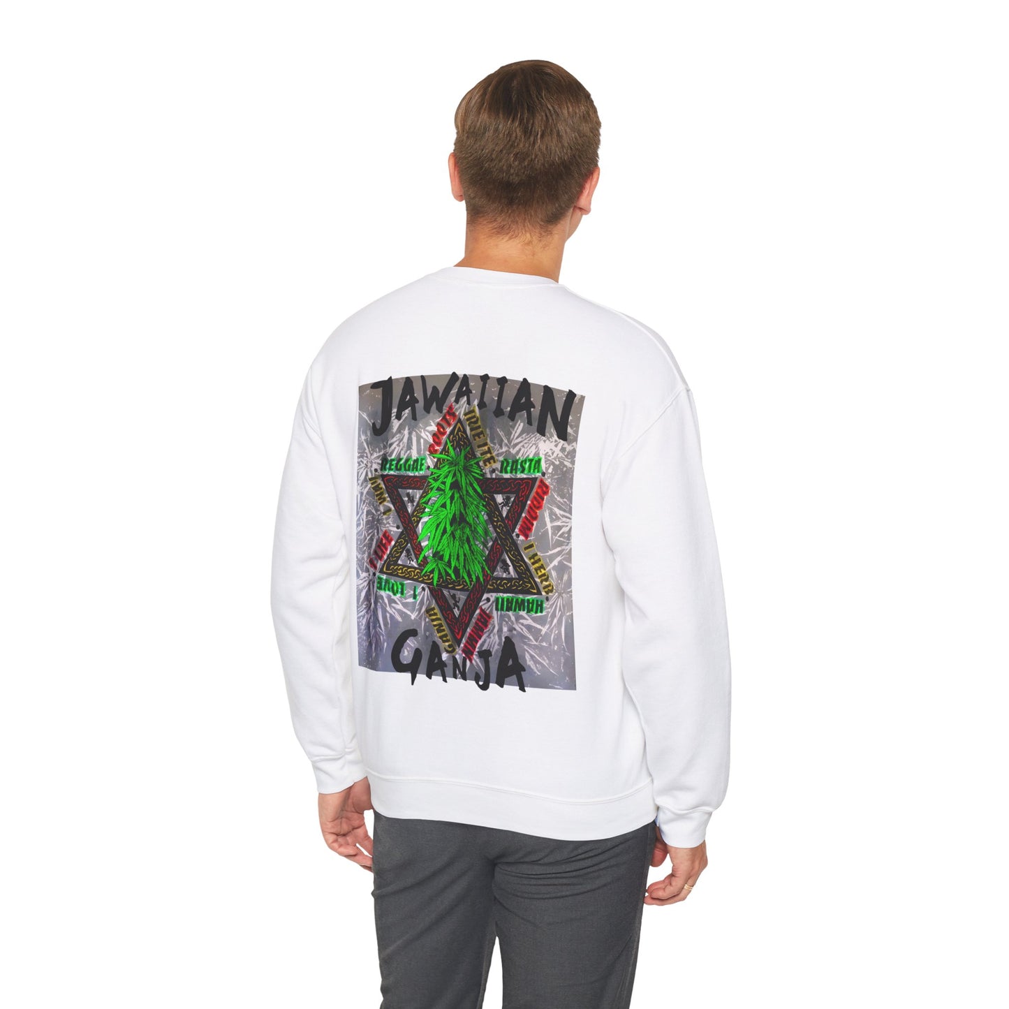 Jawaiian Strength Jawaiian Ganja Vintage Design 90s New Print Unisex Heavy Blend™ Crewneck Sweatshirt