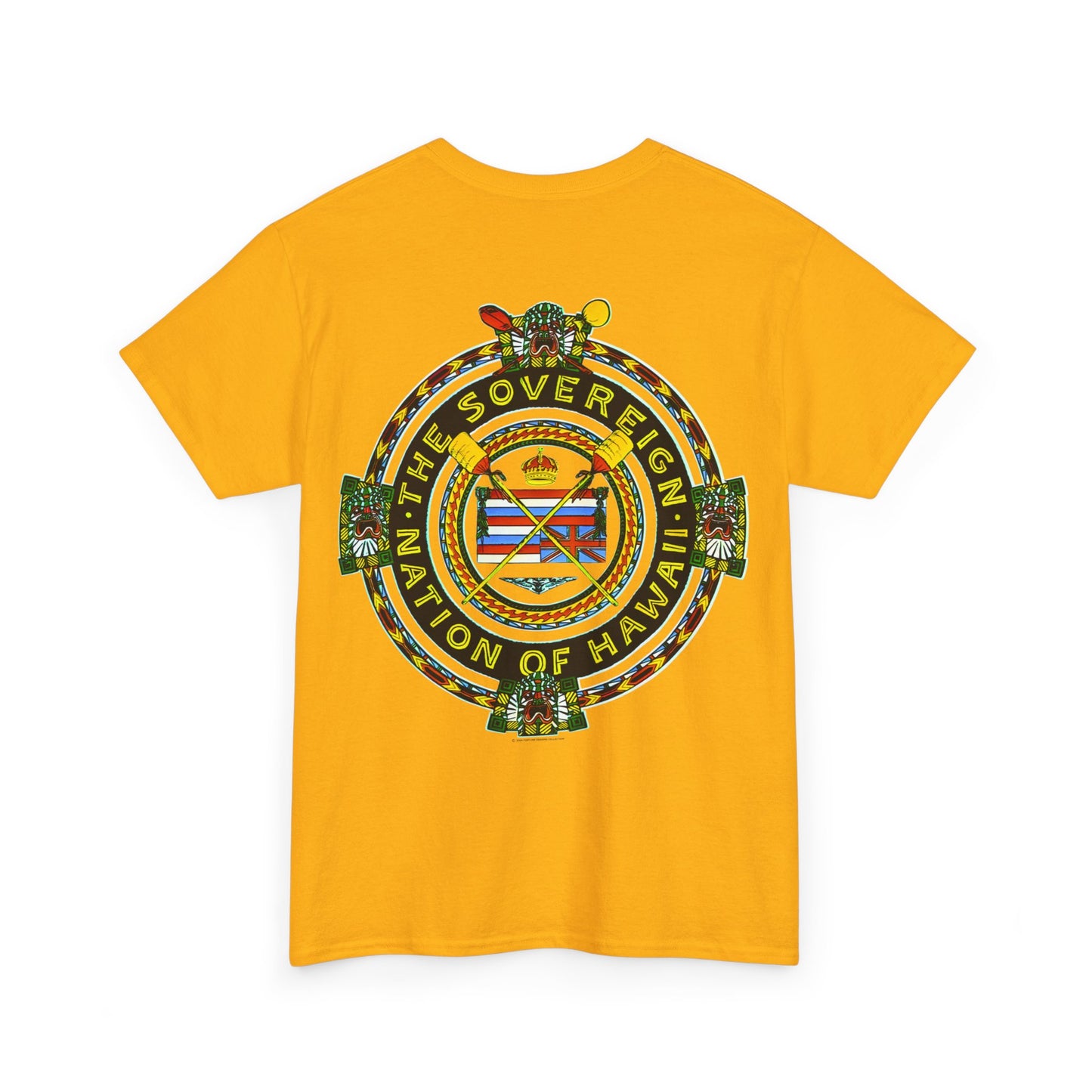 Hawaiian Strength The Sovereign Nation of Hawaii Vintage Design 90s New Print Unisex Heavy Cotton Tee