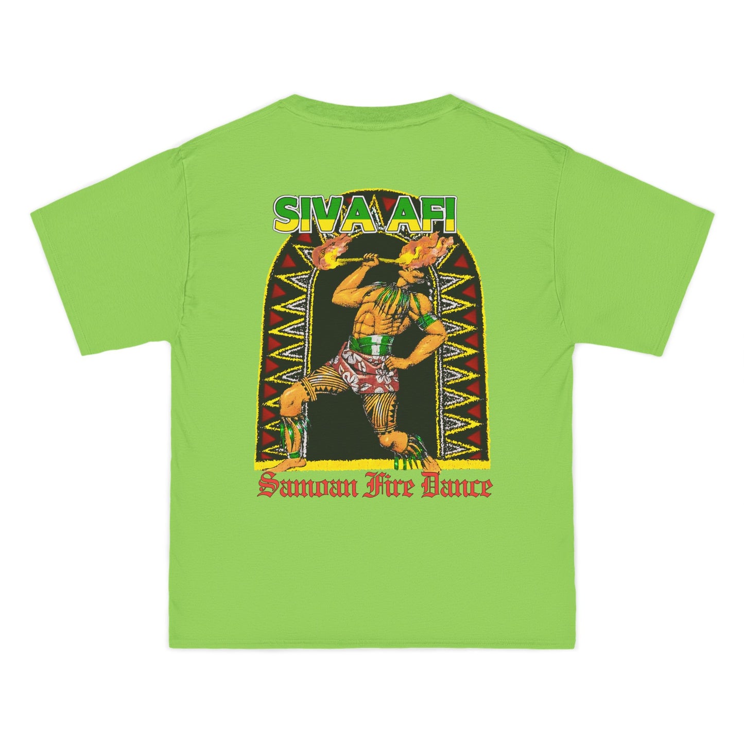 Samoan Strength Siva Afi Samoan Fire Dance Vintage Design 90s New Print Beefy-T®  Short-Sleeve T-Shirt