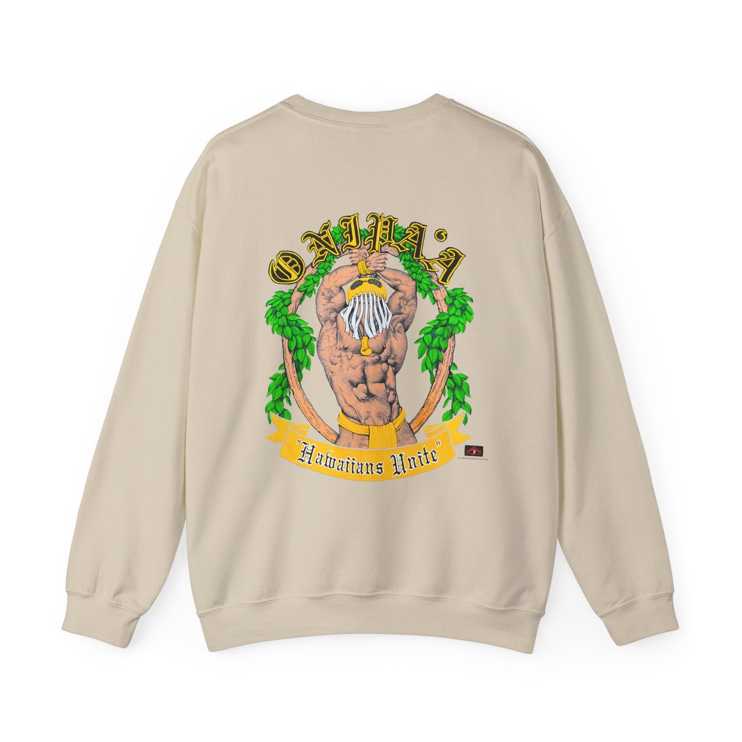 Hawaiian Strength Onipa'a Hawaiians Unite Vintage Design 90s New Print Unisex Heavy Blend™ Crewneck Sweatshirt