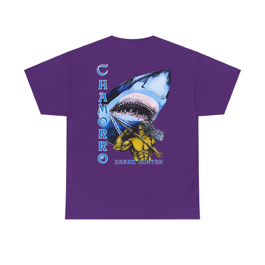 Chamorro Warrior Guam Chamorro Shark Hunter Vintage Design 90s New Print Unisex Heavy Cotton Tee