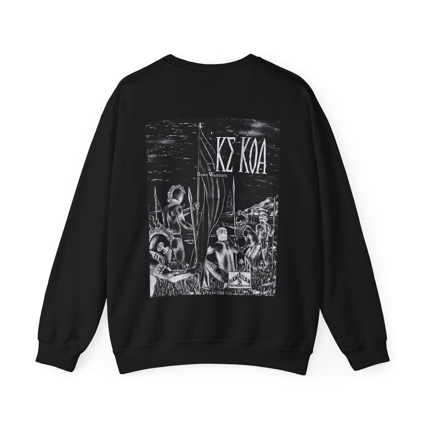 Hawaiian Strength Brave Warriors Ke Koa Vintage Design 90s New Print Unisex Heavy Blend™ Crewneck Sweatshirt