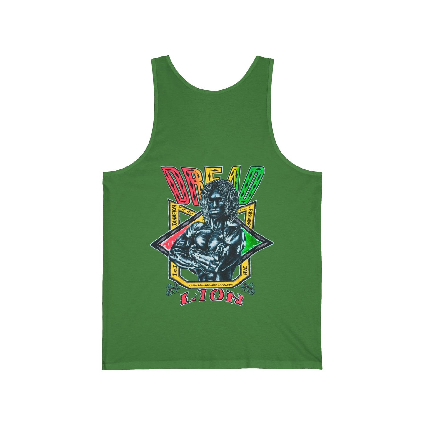 Jawaiian Strength Dread Lion Vintage 90s Design New Print Unisex Jersey Tank