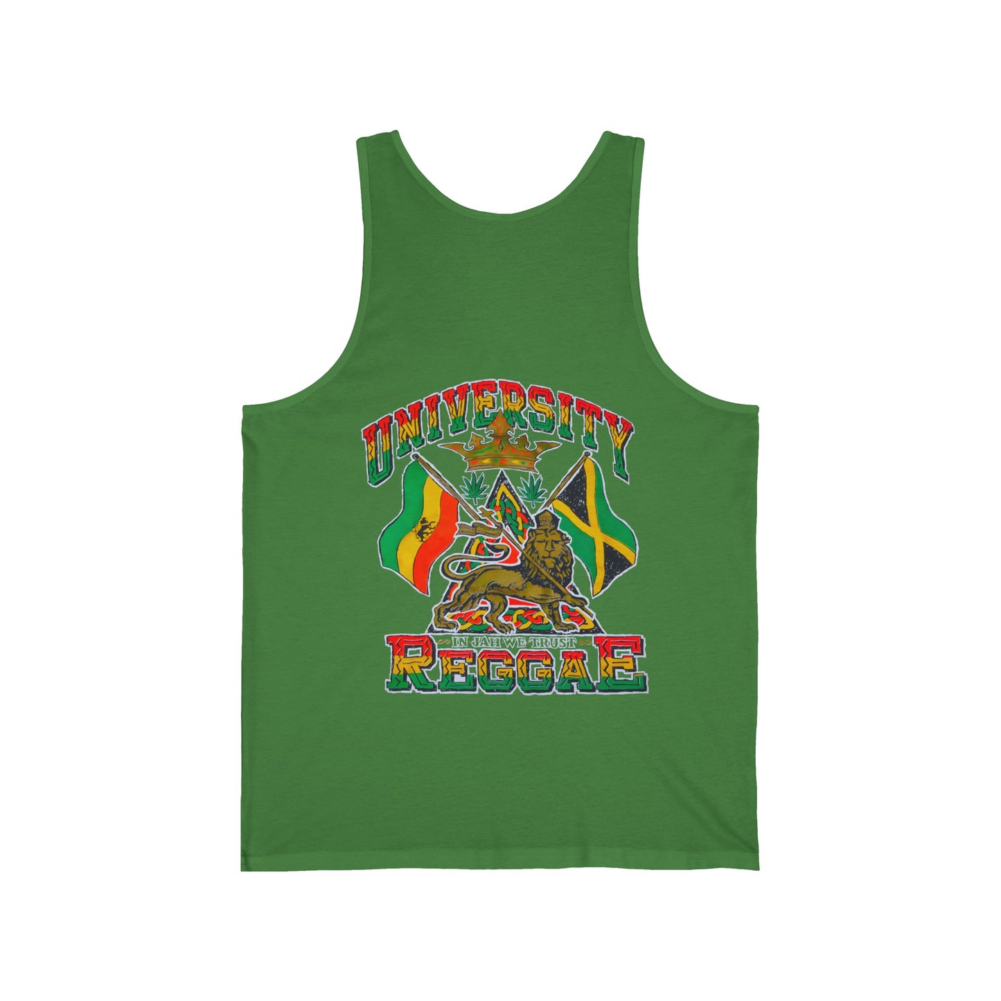 Jawaiian Strength University Reggae In Jah We Trust Vintage Design 90s New Print Unisex Jersey Tank