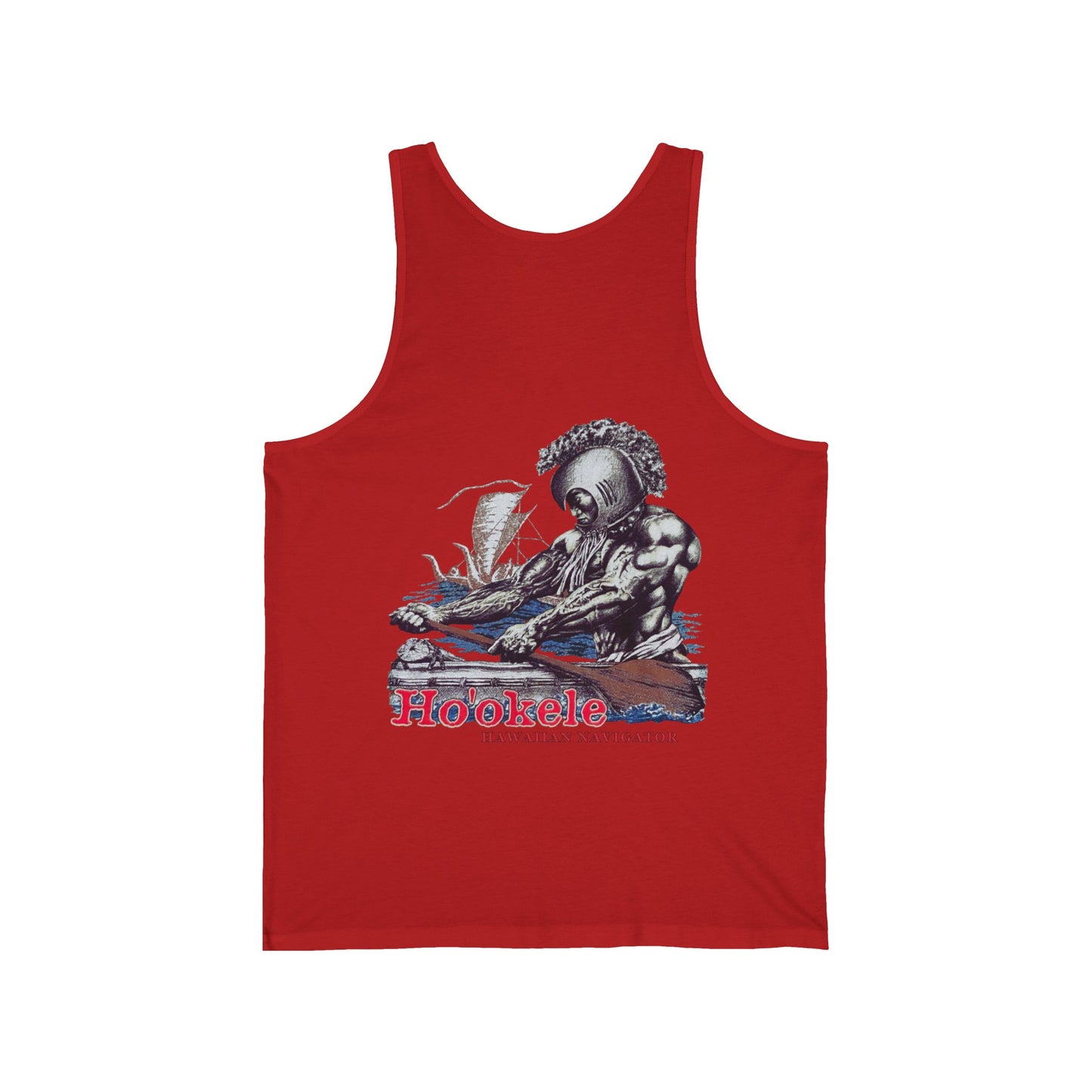 Hawaiian Strength Ho'okele Hawaiian Navigator Vintage Design 90s New Print Unisex Jersey Tank