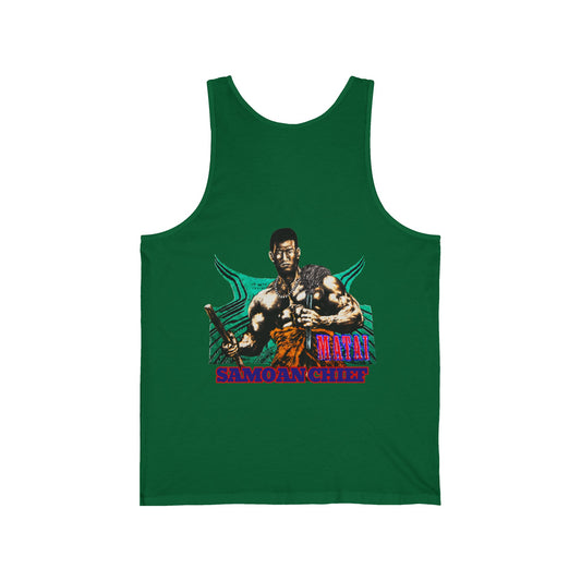 Samoan Strength Samoan Chief Matai Vintage Design 90s New Print Unisex Jersey Tank