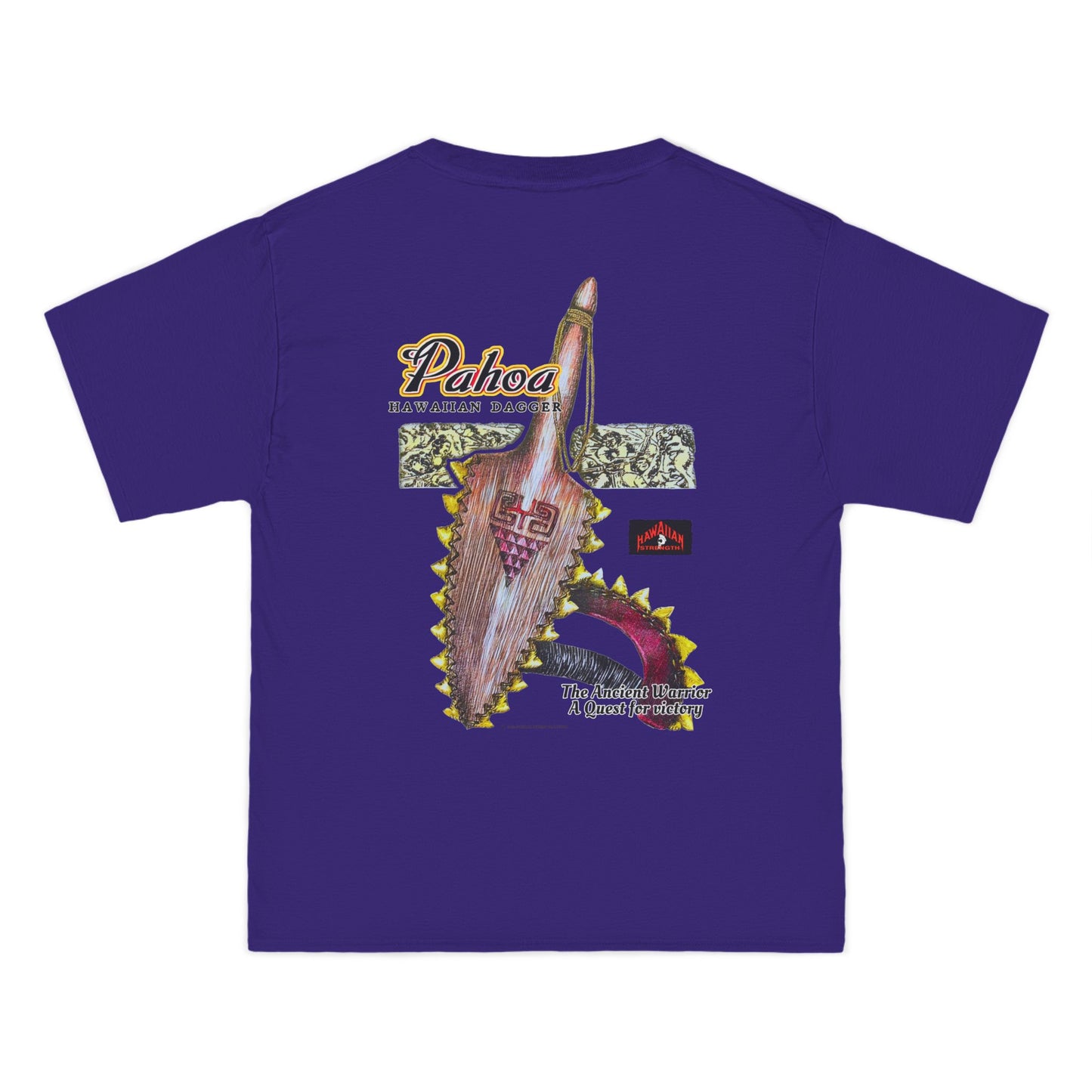 Hawaiian Strength Pahoa Hawaiian Dagger Vintage 90s Design New Print Beefy-T®  Short-Sleeve T-Shirt