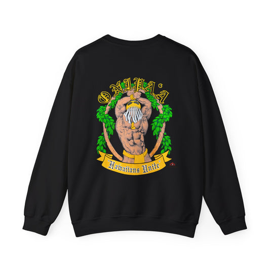 Hawaiian Strength Onipa'a Hawaiians Unite Vintage Design 90s New Print Unisex Heavy Blend™ Crewneck Sweatshirt
