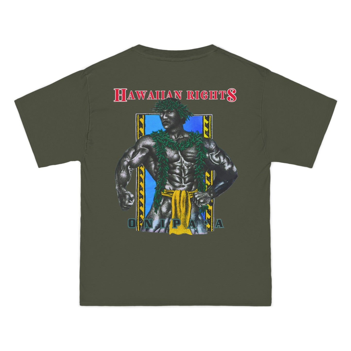 Hawaiian Strength Onipa’a Hawaiian Rights Vintage Design 90s New Print Beefy-T®  Short-Sleeve T-Shirt