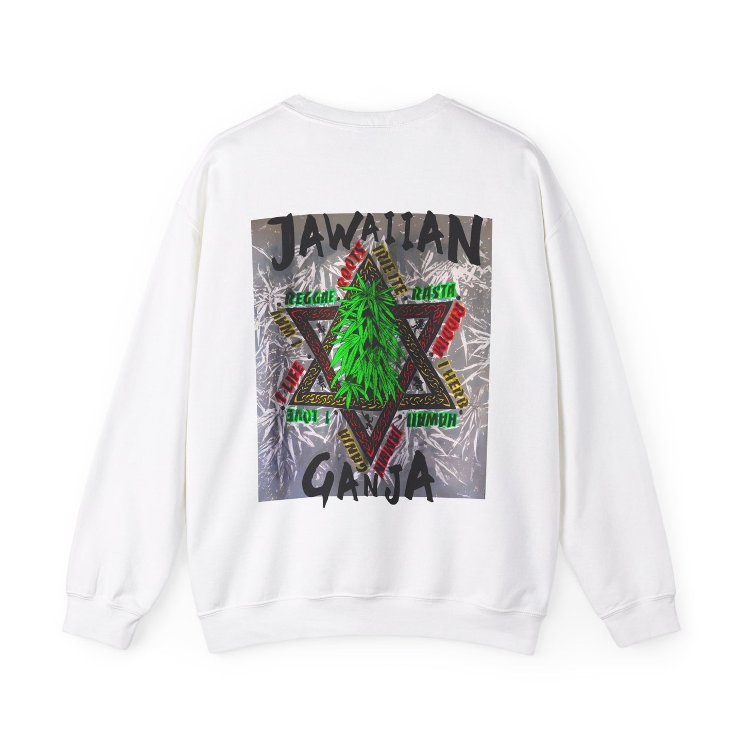 Jawaiian Strength Jawaiian Ganja Vintage Design 90s New Print Unisex Heavy Blend™ Crewneck Sweatshirt