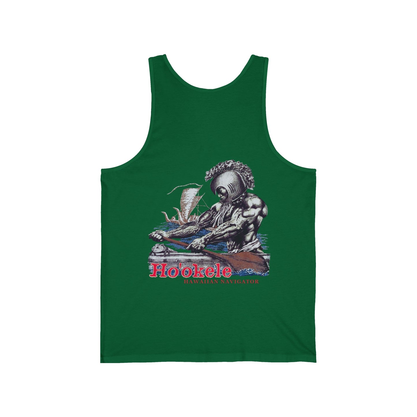 Hawaiian Strength Ho'okele Hawaiian Navigator Vintage Design 90s New Print Unisex Jersey Tank