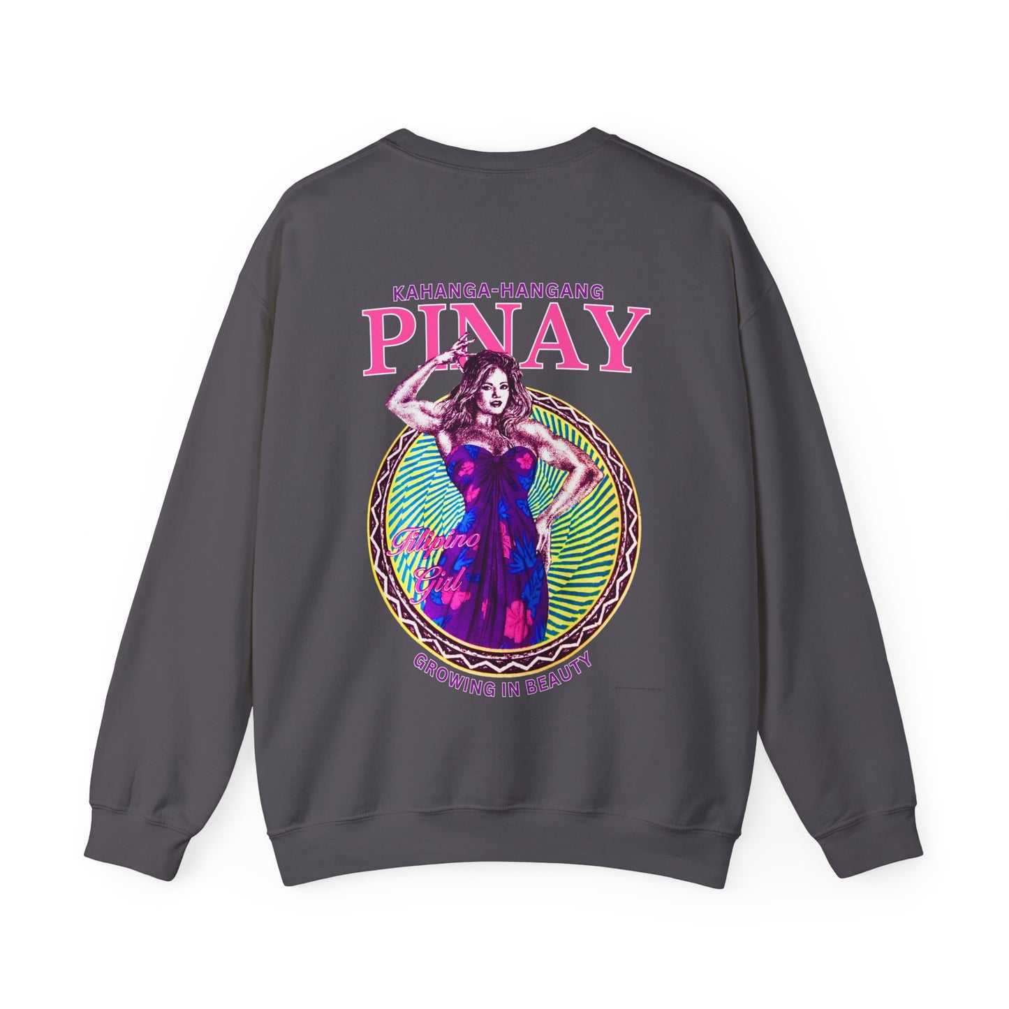 Filipino Strength Pinay Growing in Beauty Filipino Girl Kahanga Hangang Vintage Design 90s New Print Unisex Heavy Blend™ Crewneck Sweatshirt