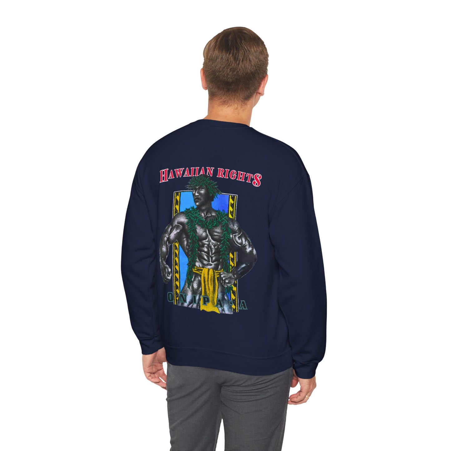 Hawaiian Strength Onipa’a Hawaiian Rights Vintage Design 90s New Print Unisex Heavy Blend™ Crewneck Sweatshirt