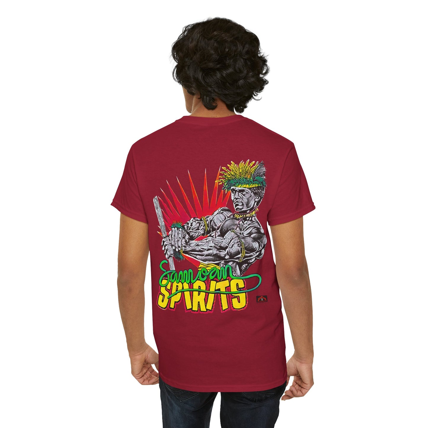 Samoan Strength Samoan Spirits Vintage 90s Design New Print Unisex Heavy Cotton Tee