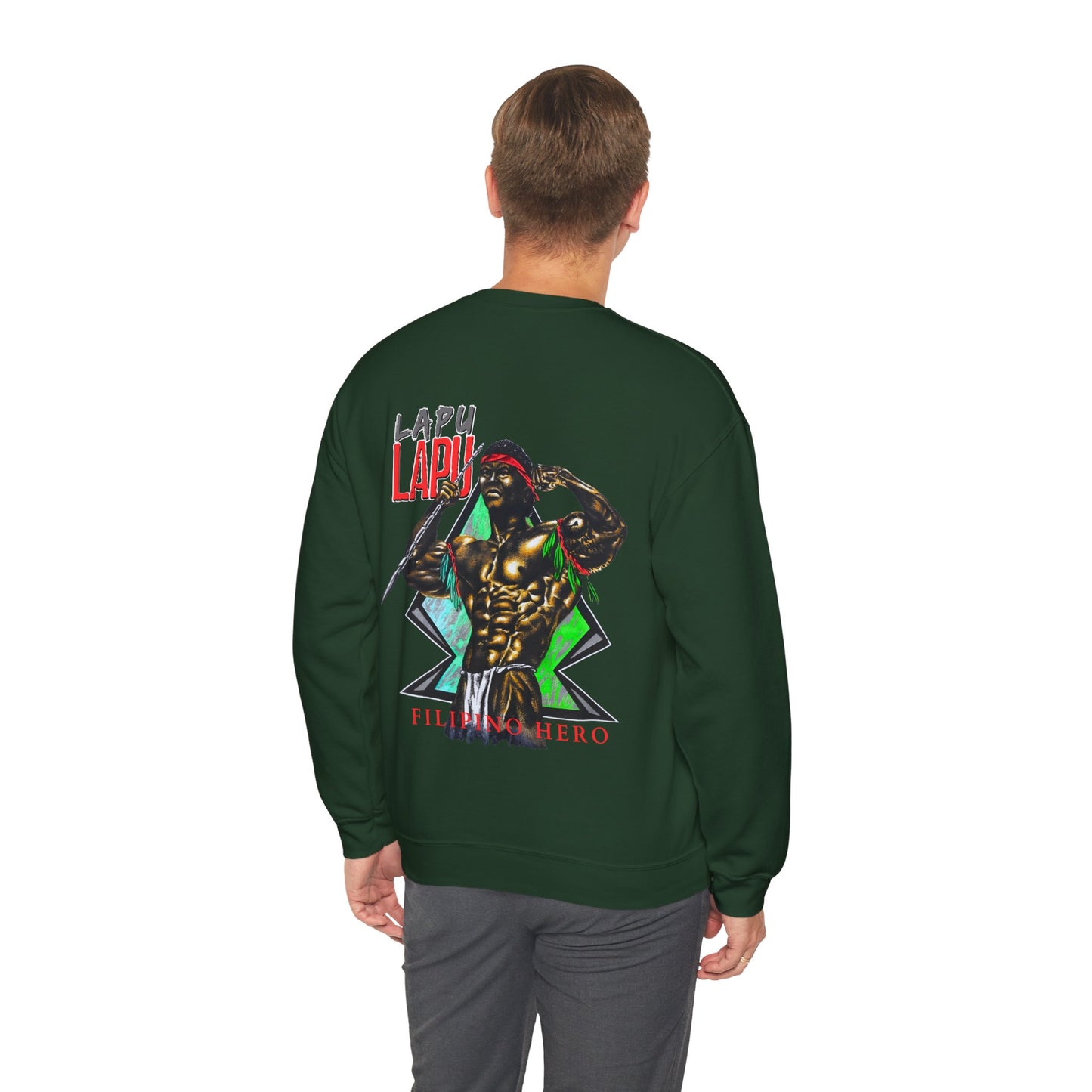 Filipino Strength Lapu Lapu Filipino Hero Vintage Design 90s New Print Unisex Heavy Blend™ Crewneck Sweatshirt