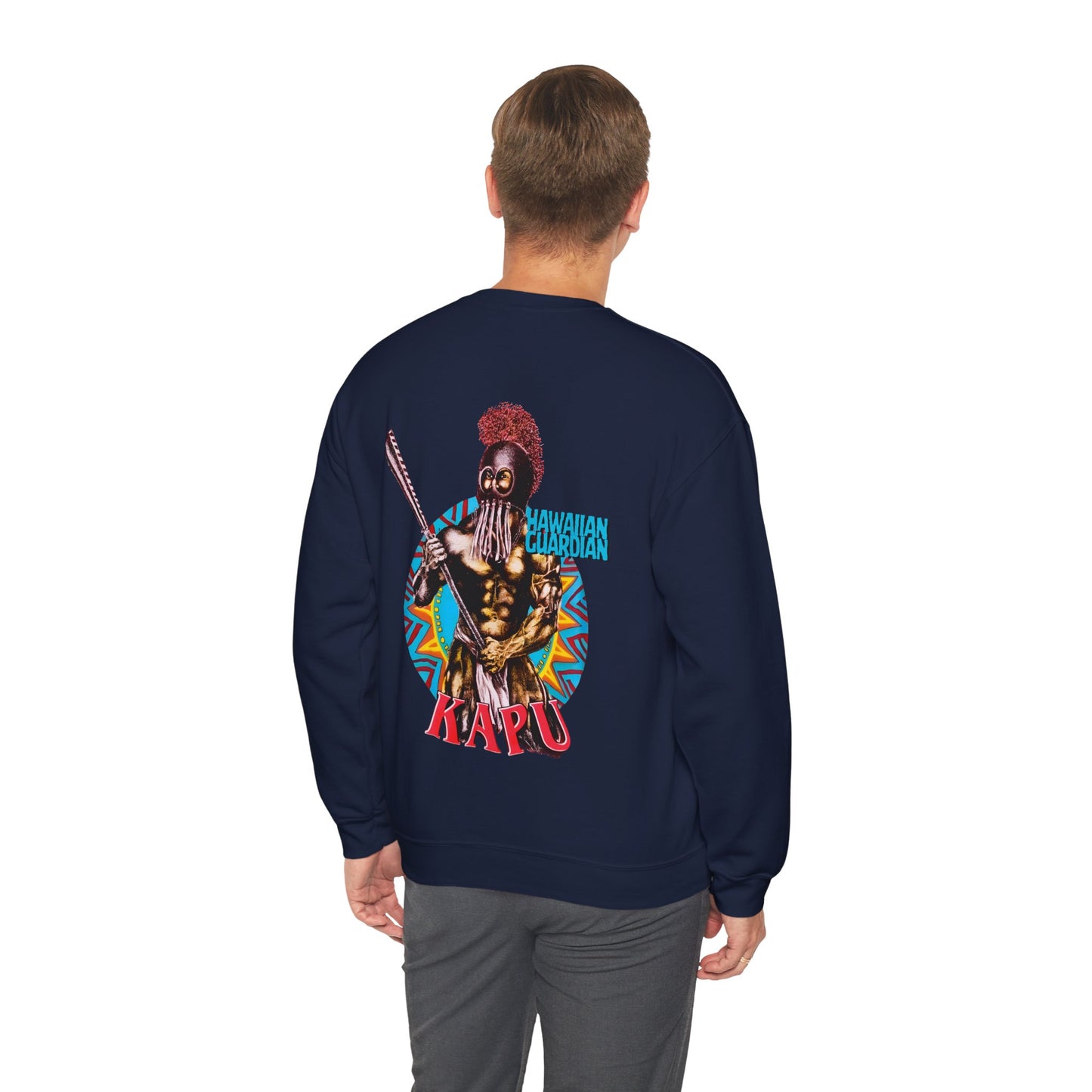 Hawaiian Strength Kapu Hawaiian Guardian Vintage Design 90s New Print Unisex Heavy Blend™ Crewneck Sweatshirt