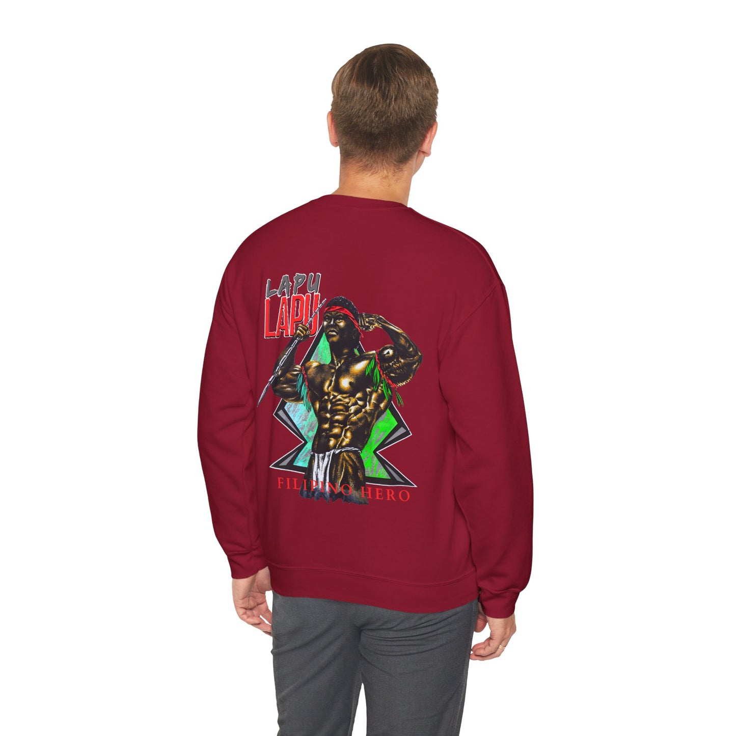 Filipino Strength Lapu Lapu Filipino Hero Vintage Design 90s New Print Unisex Heavy Blend™ Crewneck Sweatshirt