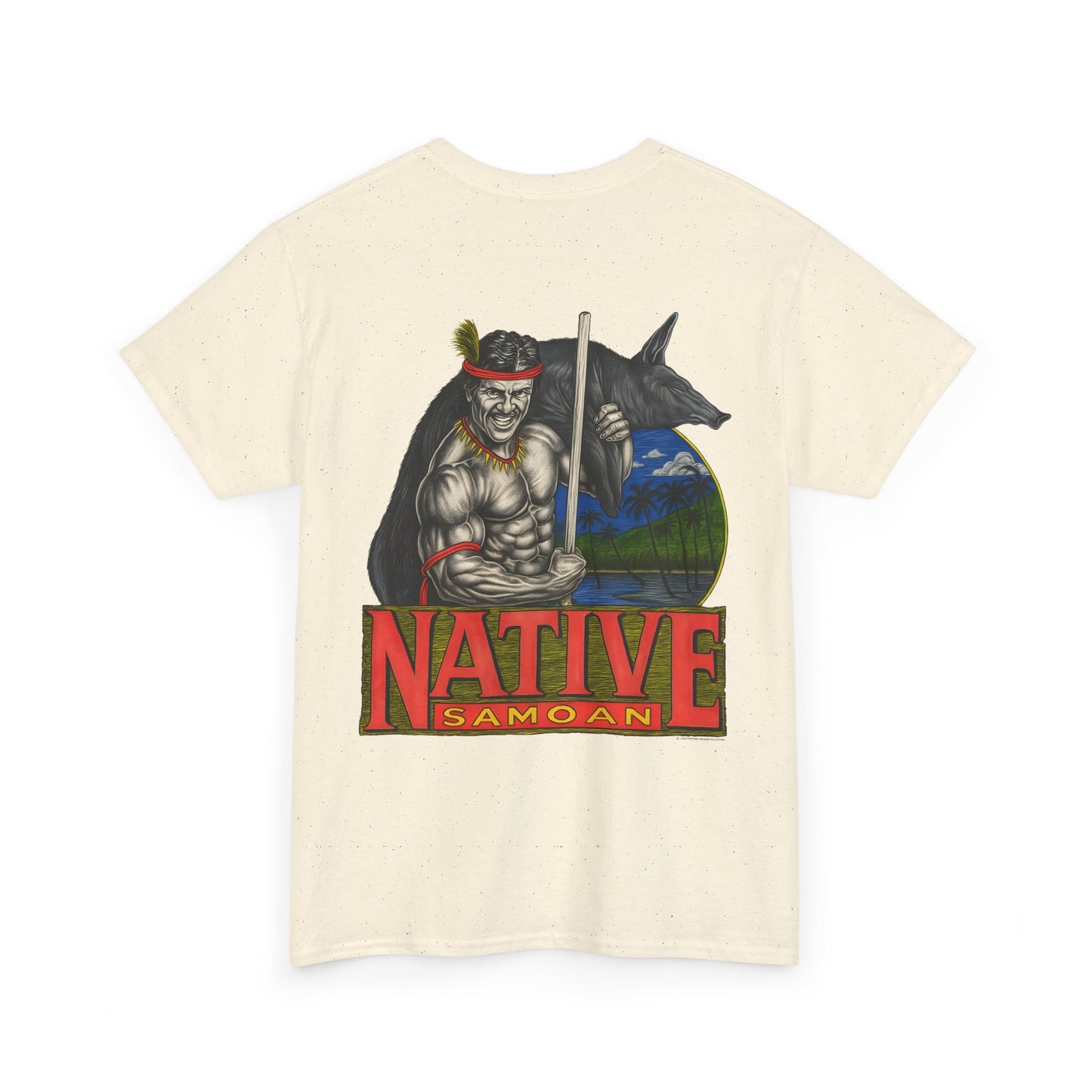 Samoan Strength Native Samoan Vintage 90s Design New Print Unisex Heavy Cotton Tee