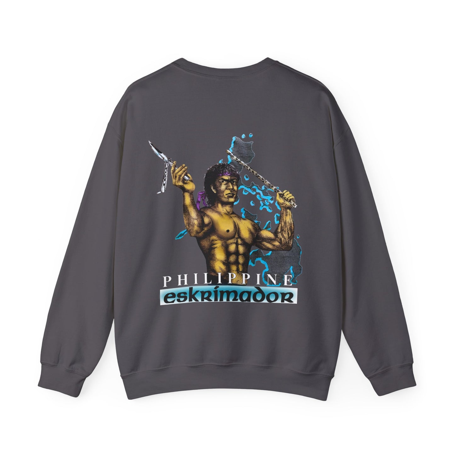 Filipino Strength Philippine Eskrimador Vintage Design 90s New Print Unisex Heavy Blend™ Crewneck Sweatshirt