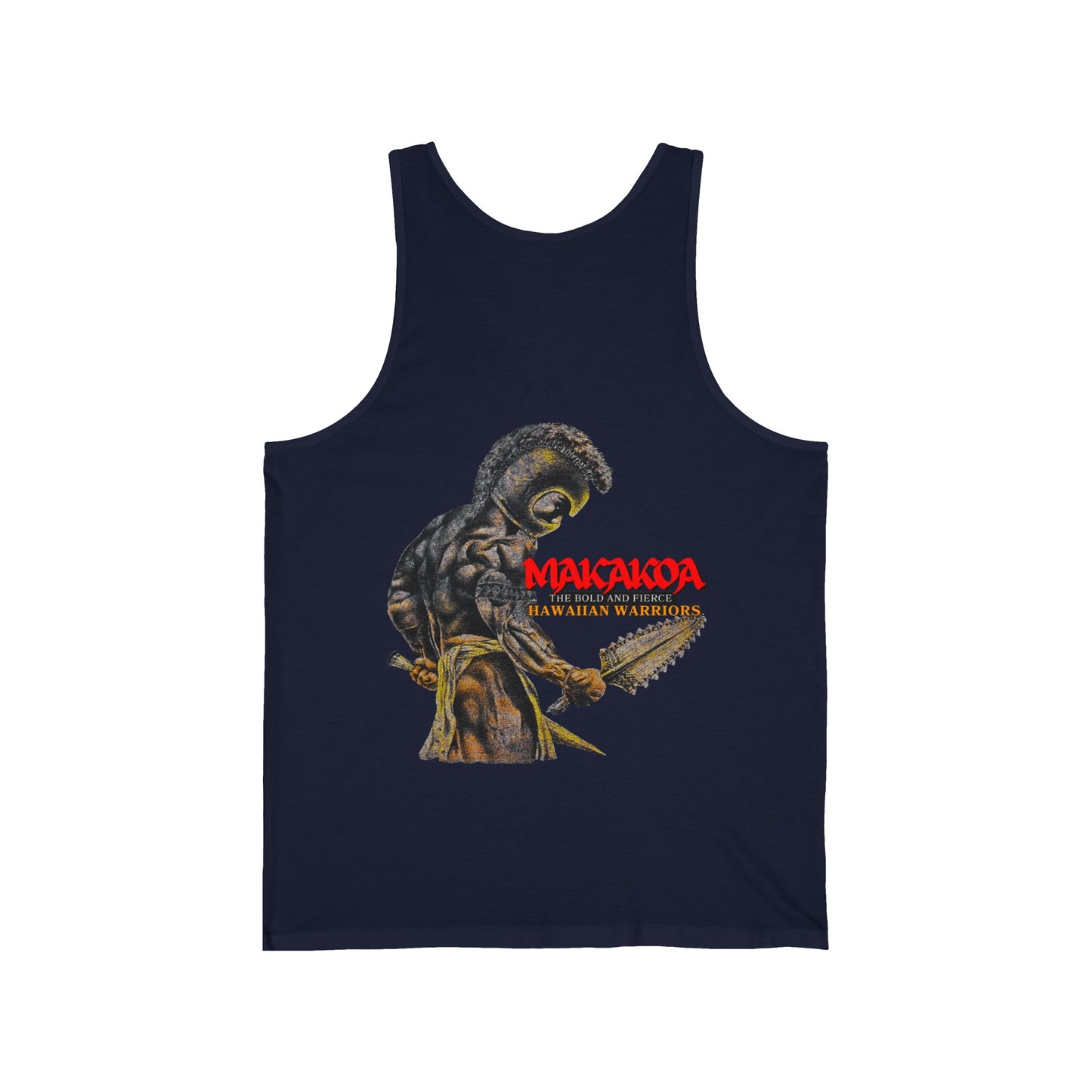 Hawaiian Strength Makakoa The Bold and Fierce Hawaiian Warriors Vintage Design 90s New Print Unisex Jersey Tank