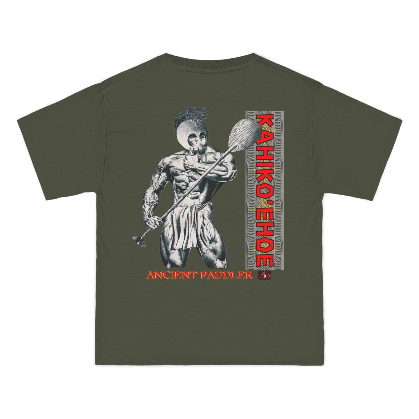 Hawaiian Strength Ancient Paddler Kahiko'ehoe Vintage Design 90s New Print Beefy-T®  Short-Sleeve T-Shirt