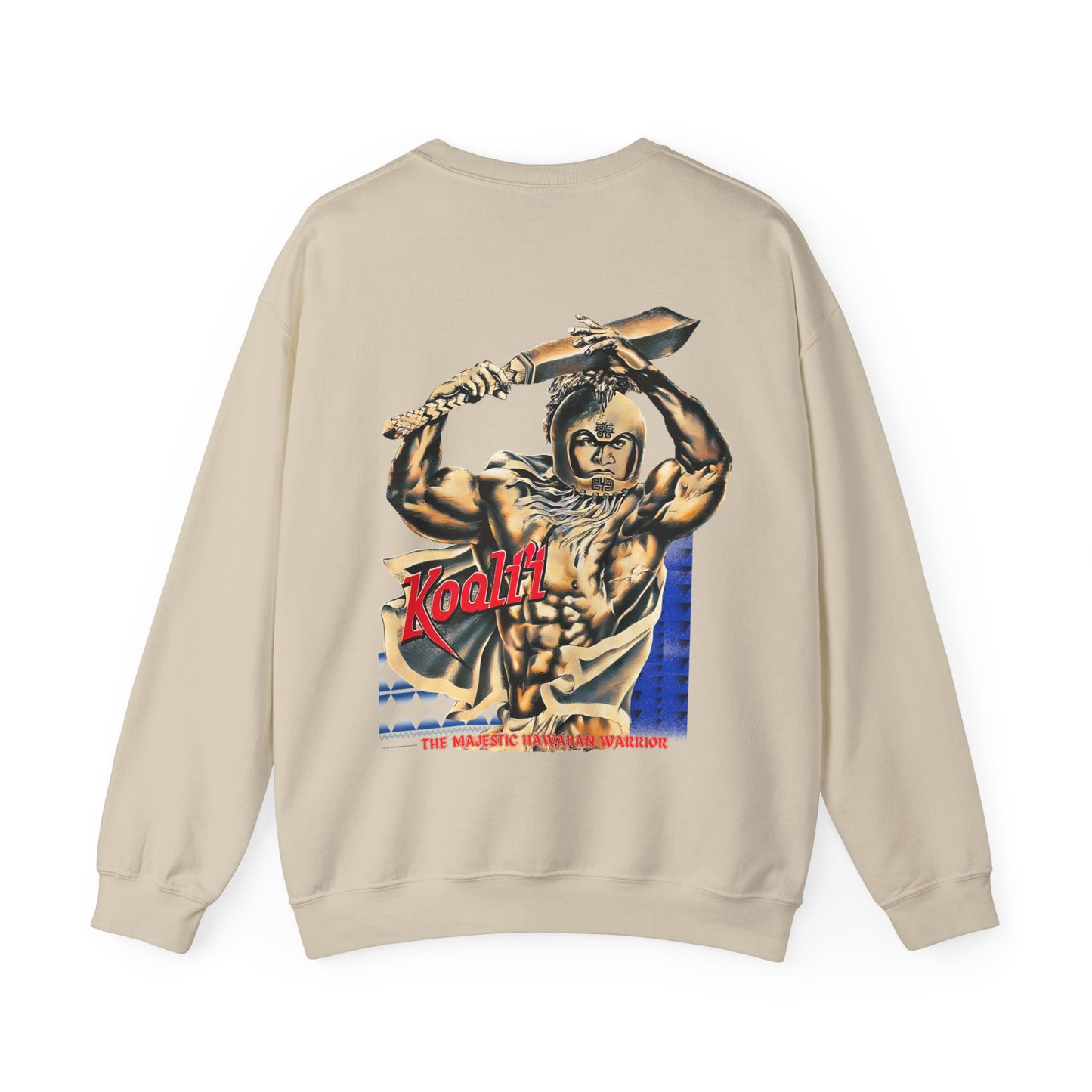 Hawaiian Strength Koali'i The Majestic Hawaiian Warrior Vintage Design 90s New Print Unisex Heavy Blend™ Crewneck Sweatshirt