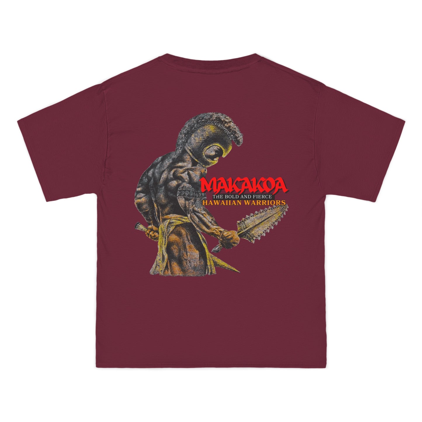 Hawaiian Strength Makakoa The Bold and Fierce Hawaiian Warriors Vintage Design 90s New Print Beefy-T®  Short-Sleeve T-Shirt