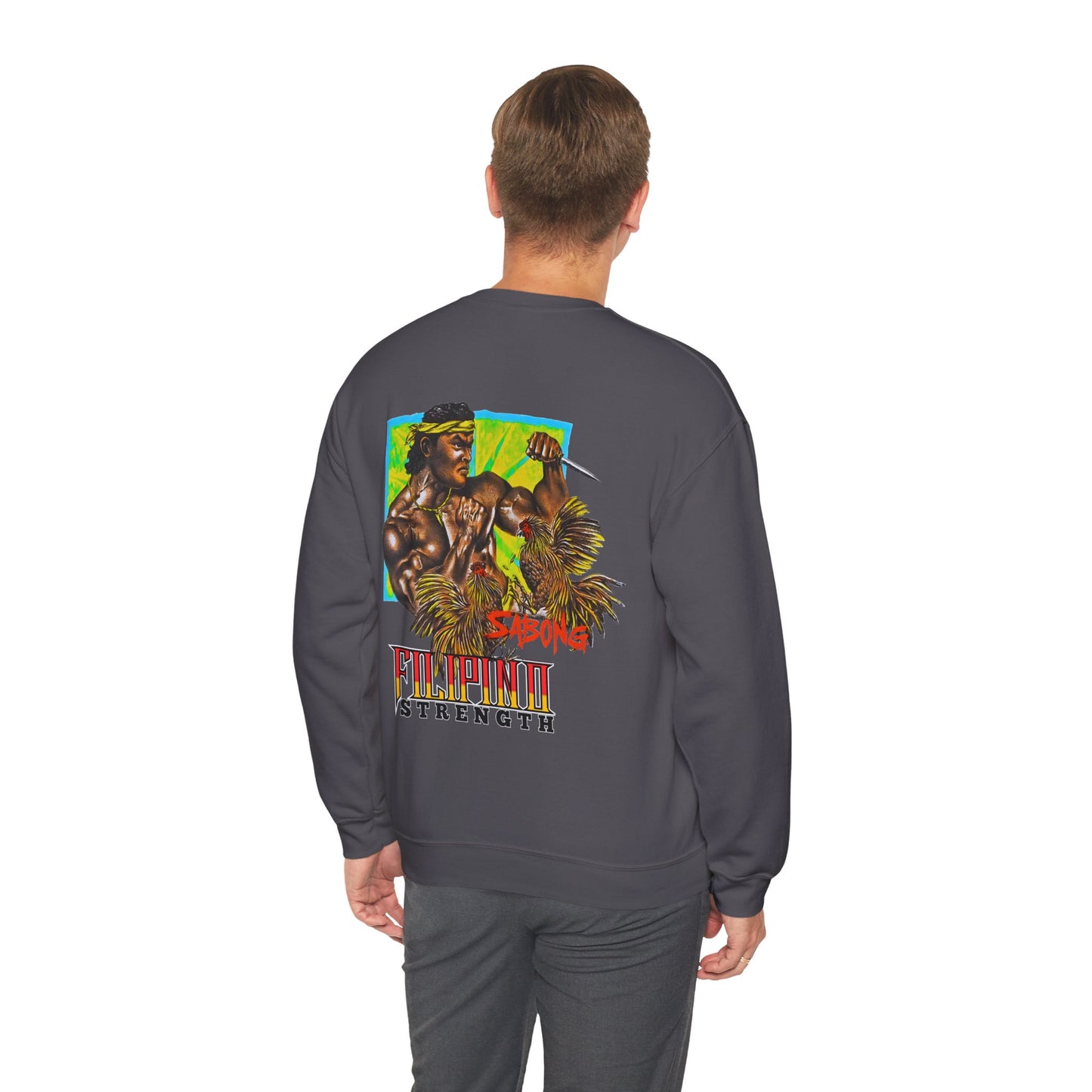 Filipino Strength Sabong Vintage Design 90s New Print Unisex Heavy Blend™ Crewneck Sweatshirt