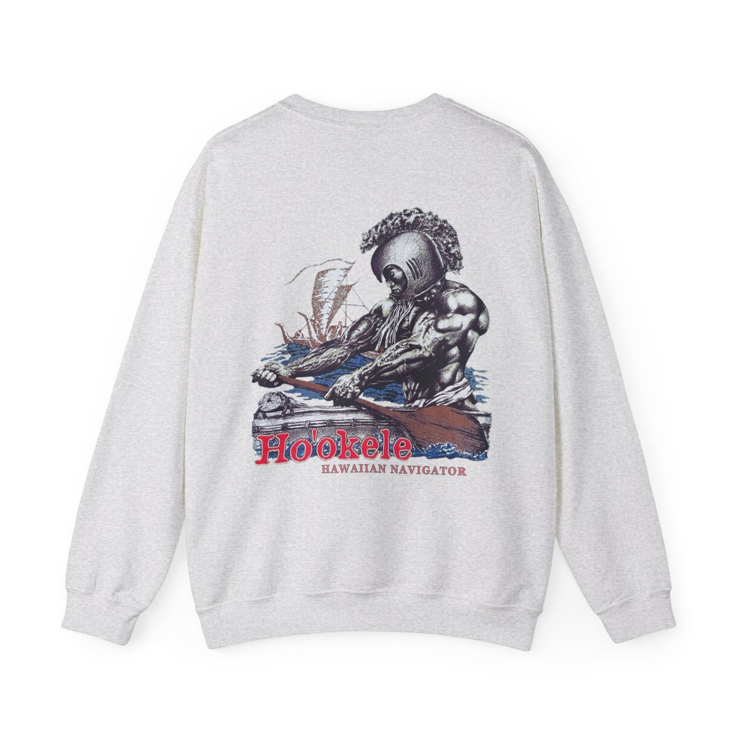 Hawaiian Strength Ho'okele Hawaiian Navigator Vintage Design 90s New Print Unisex Heavy Blend™ Crewneck Sweatshirt