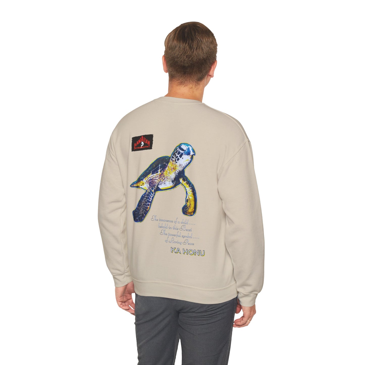 Hawaiian Strength Ka Honu Vintage Design 90s New Print Unisex Heavy Blend™ Crewneck Sweatshirt